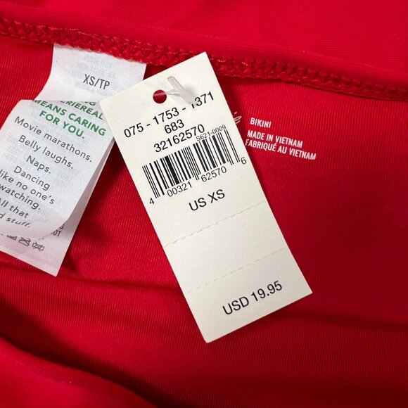 NEW Aerie Bikini Bottom Size XS Red Full Coverage Swimsuit NWT - Picture 3 of 7